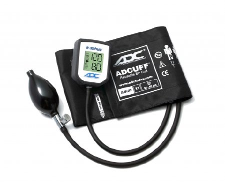 Sphygmomanometer Aneriod Digital Blood Pressure Monitor E-sphyg™ 2-Tubes Pocket Aneroid Adult Size 23 - 40 cm Cuff Black by American Diagnostic Corporation  ID 7002-11ABK
